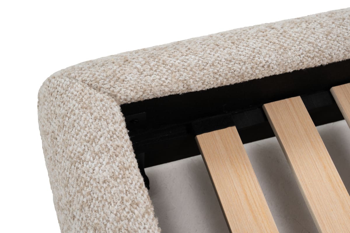Solana Bed – Curved Boucle Modern