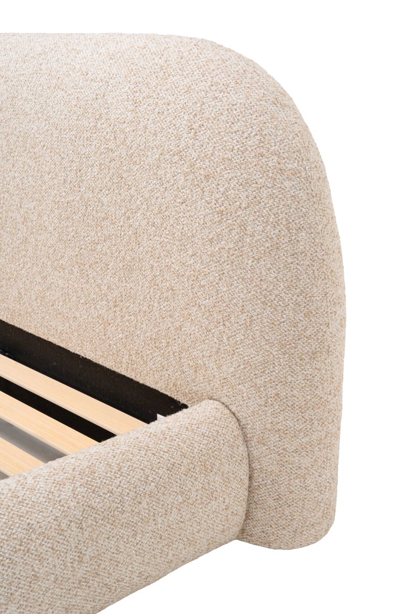 Solana Bed – Curved Boucle Modern