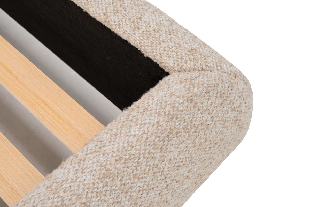 Solana Bed – Curved Boucle Modern