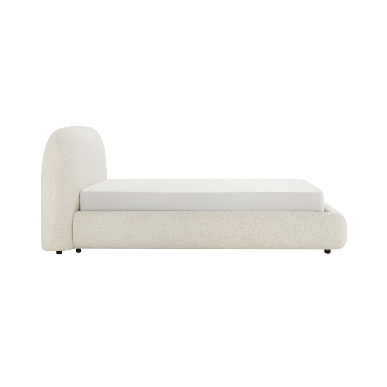 Solana Bed – Curved Boucle Modern