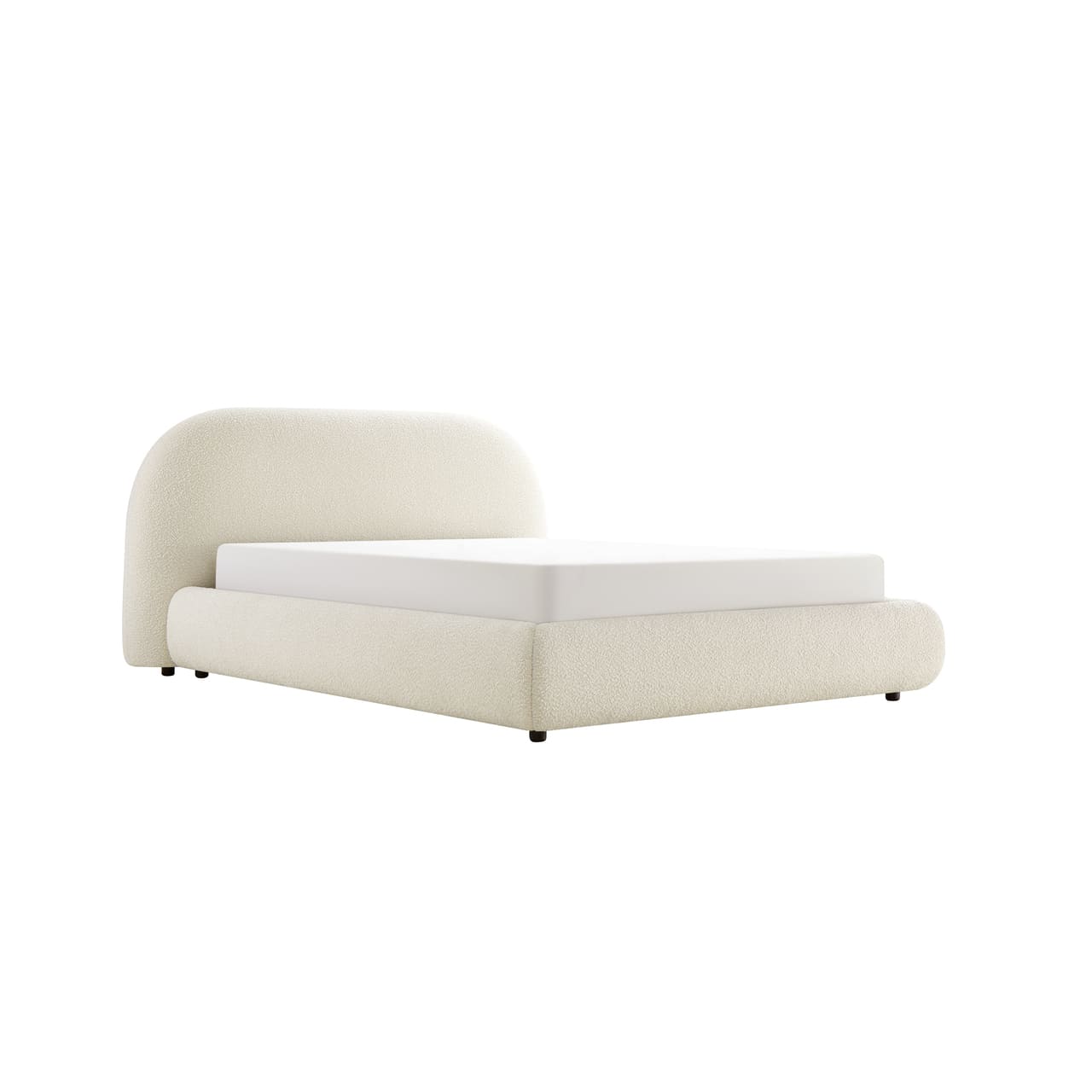 Solana Bed – Curved Boucle Modern