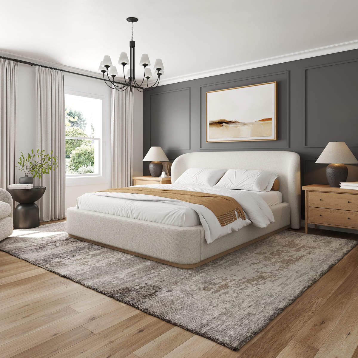 Tribeca Bed – Curved Modern Bed